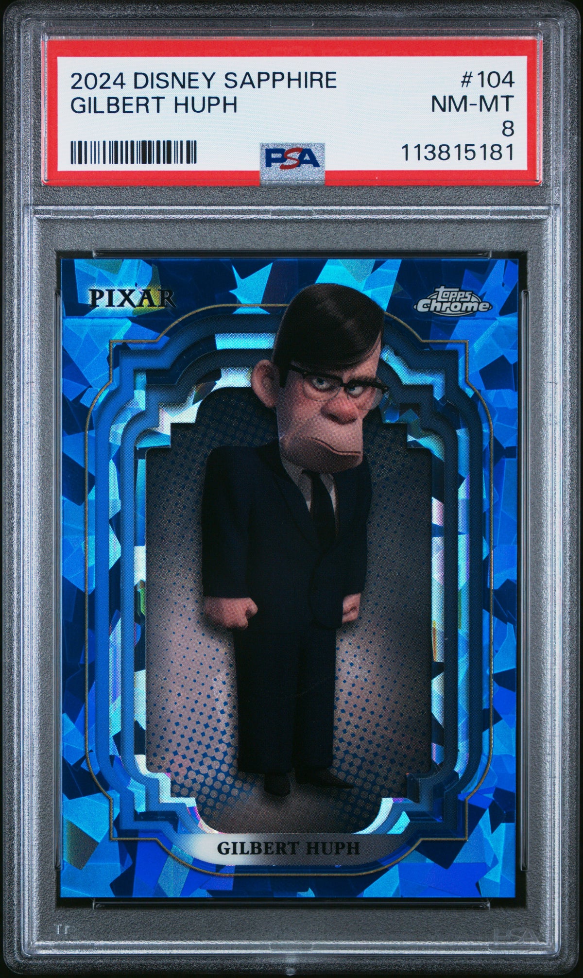 2024 TOPPS CHROME DISNEY SAPPHIRE EDITION #104 GILBERT HUPH PSA 8