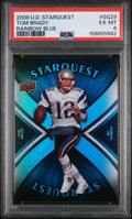 2008 UPPER DECK STARQUEST #SQ29 TOM BRADY RAINBOW BLUE PSA 6