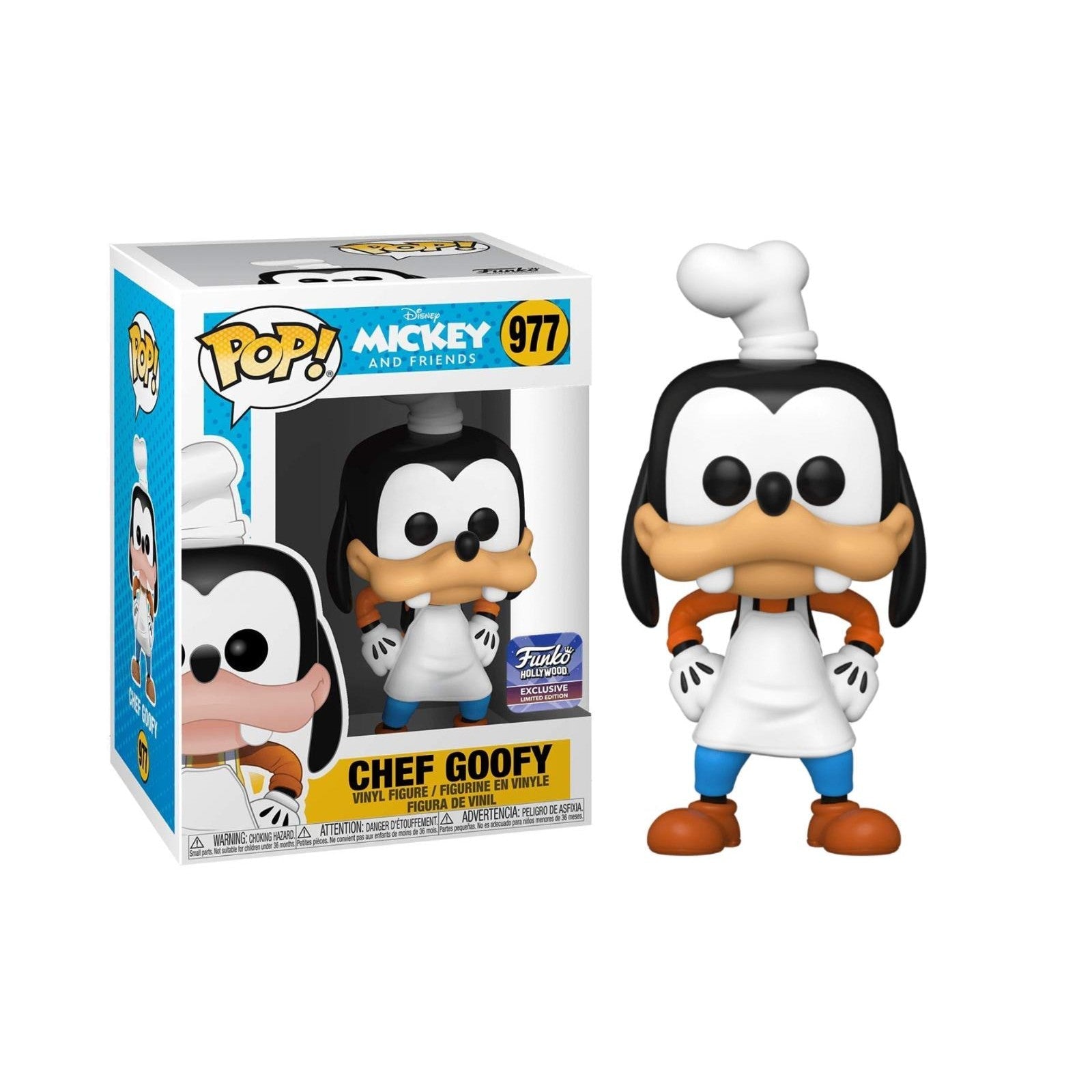 Funko Pop: Disney - Mickey and Friends - Chef Goofy Figure #977 Funko Hollywood Exclusive Limited Edition