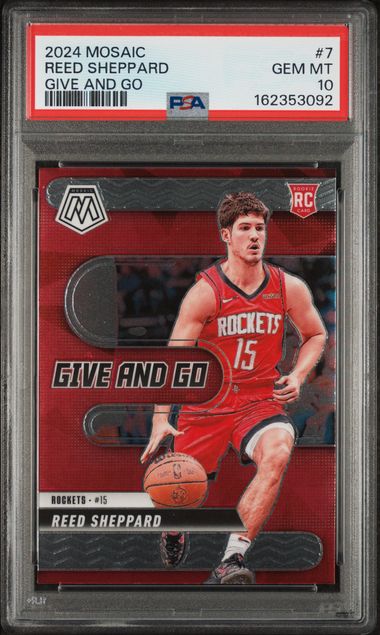 2024 PANINI MOSAIC GIVE AND GO #7 REED SHEPPARD PSA 10