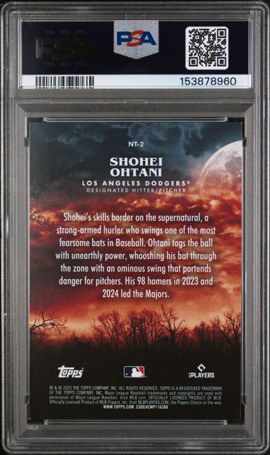 2025 TOPPS UPDATE NIGHT TERRORS #2 SHOHEI OHTANI PSA 9