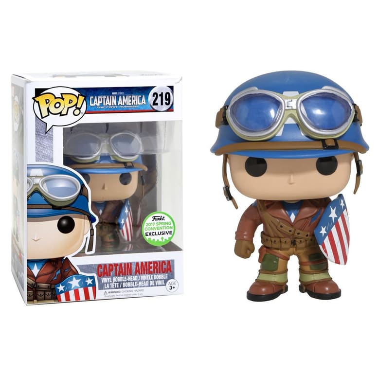 Funko Pop: Marvel - Captain America Figure #219 2017 Spring Convention Exclusive
