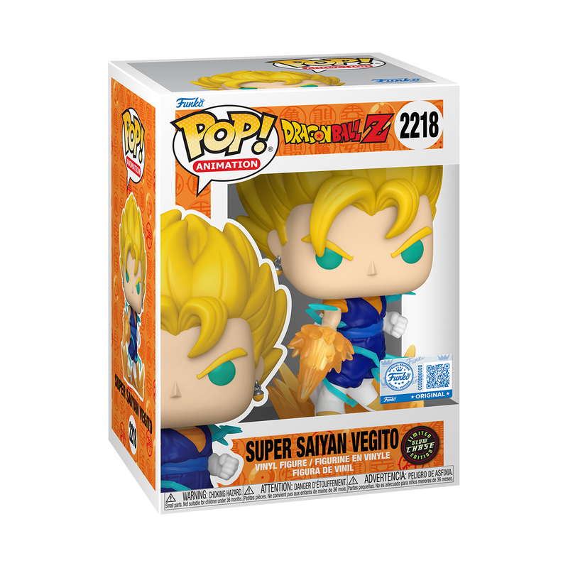 Funko Pop: Anime - Dragon Ball Z Super Saiyan Vegito Figure #2218 Limited Glow Chase Edition