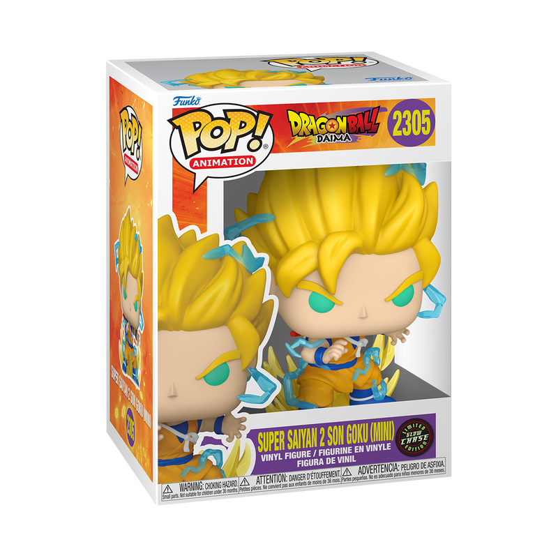 Funko Pop: Anime - Dragon Ball Super - Super Saiyan 2 Son Goku (Mini) Figure #2305 (Glow Chase)