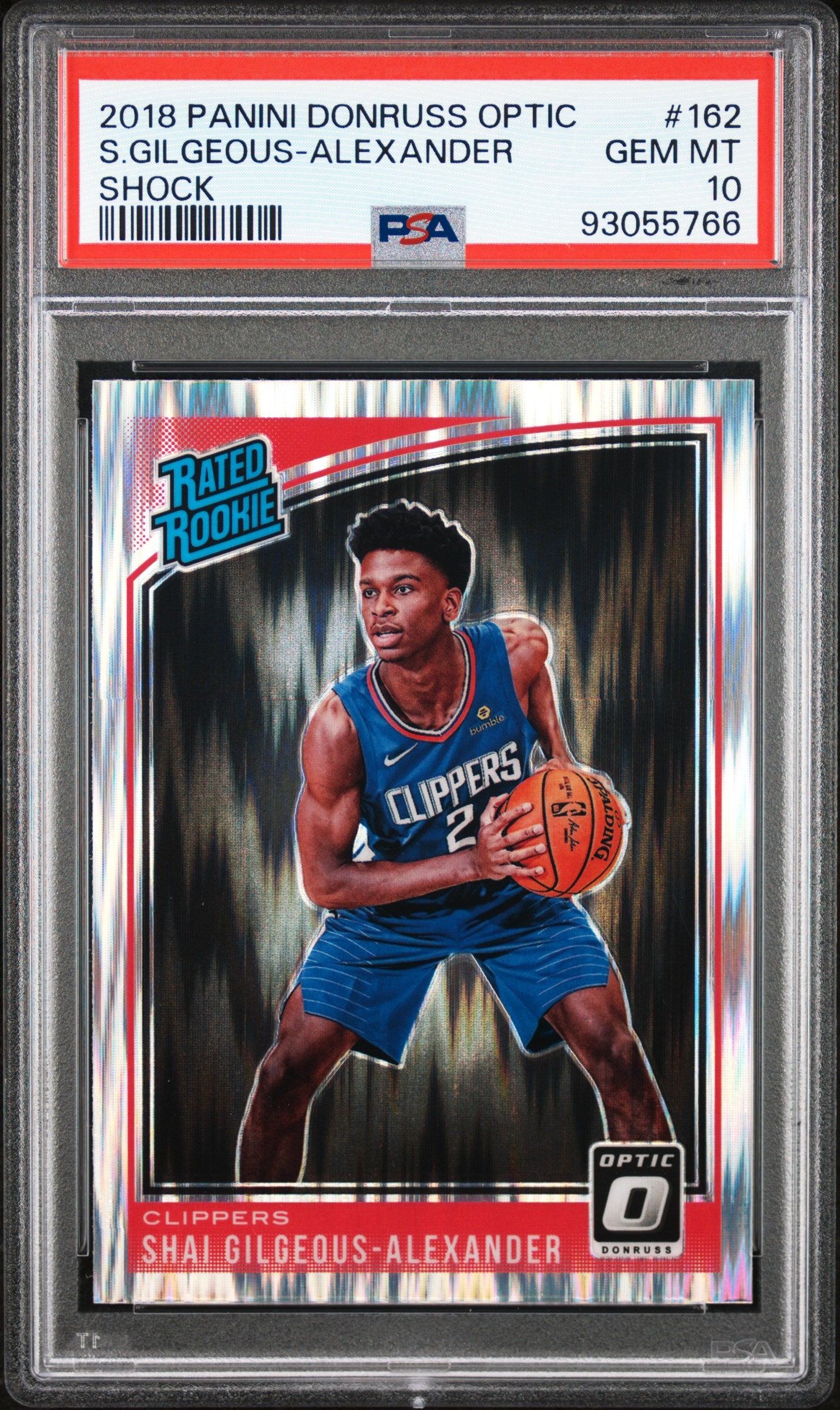 2018 PANINI DONRUSS OPTIC #162 S.GILGEOUS-ALEXANDER SHOCK PSA 10