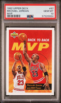 1992 UPPER DECK #67 MICHAEL JORDAN MVP PSA 10