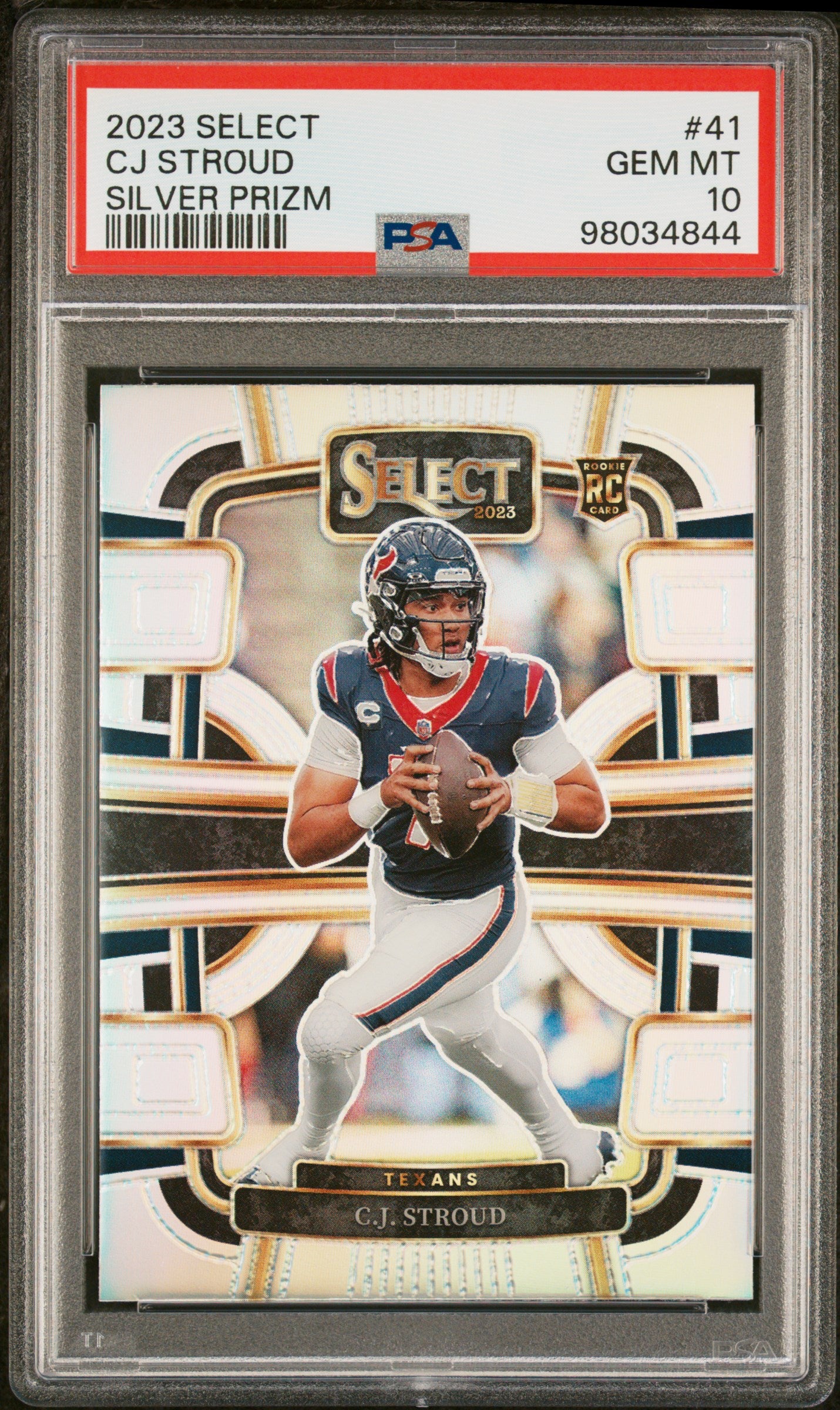 2023 PANINI SELECT #41 CJ STROUD SILVER PRIZM PSA 10