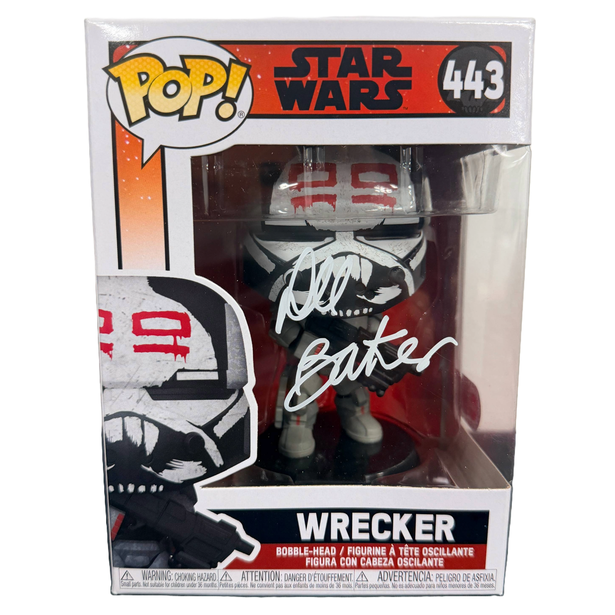 Dee Bradley Baker Signed Funko Pop - Star Wars Wrecker #443 (SWAU COA)