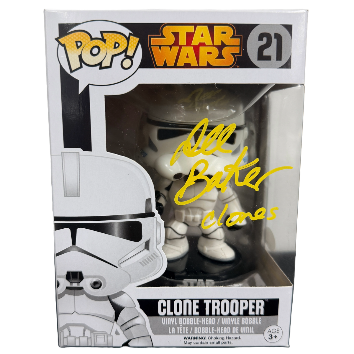 Dee Bradley Baker Signed Funko Pop - Star Wars Clone Trooper #21 (JSA COA)