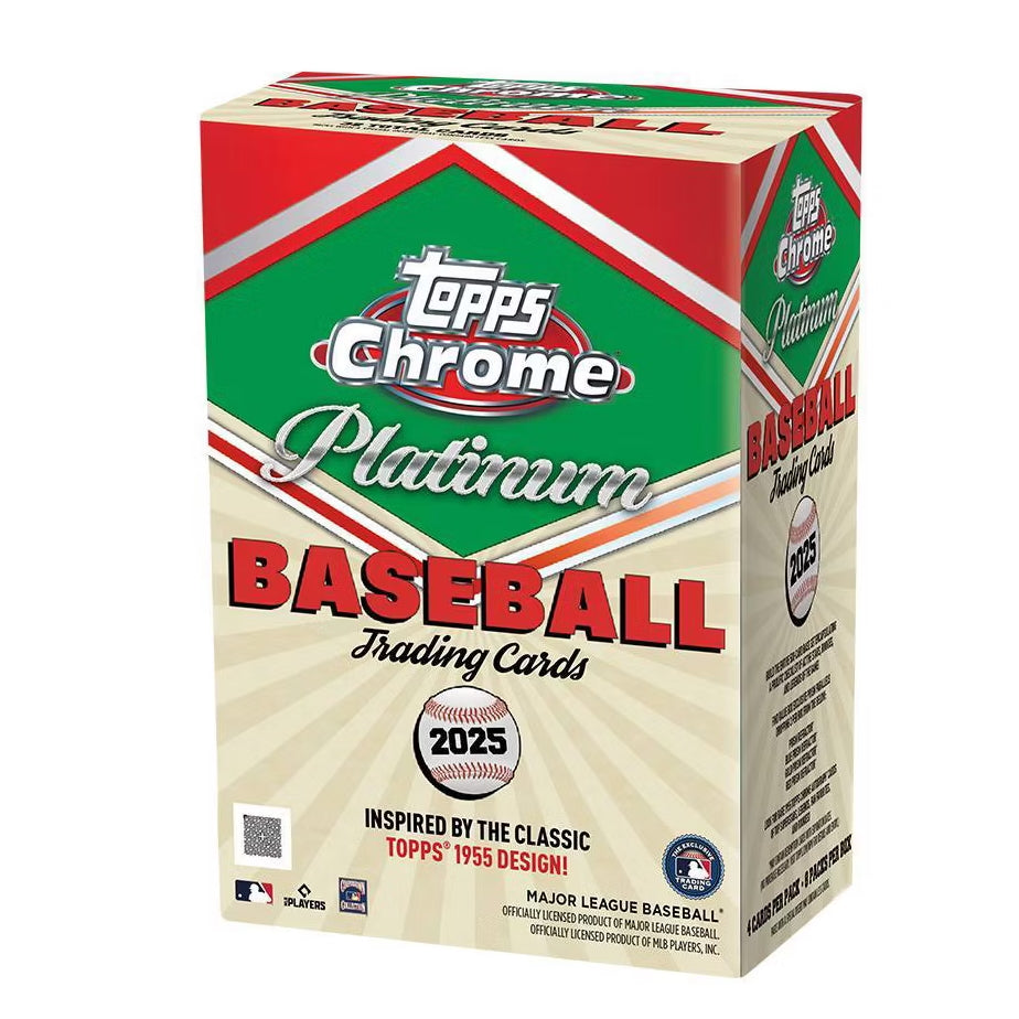 2025 MLB Topps Chrome Platinum '55 Baseball Trading Cards Value Box (8 Packs)