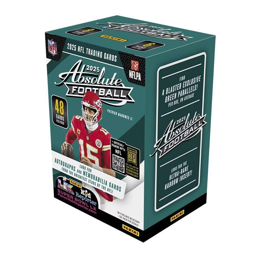 2025 Panini NFL Absolute Football Trading Card Blaster Box (6 Packs)