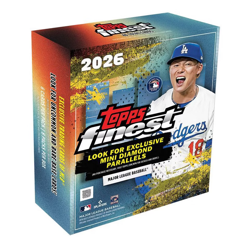 2026 Topps MLB Finest Baseball Trading Card Mega Box (8 Packs)