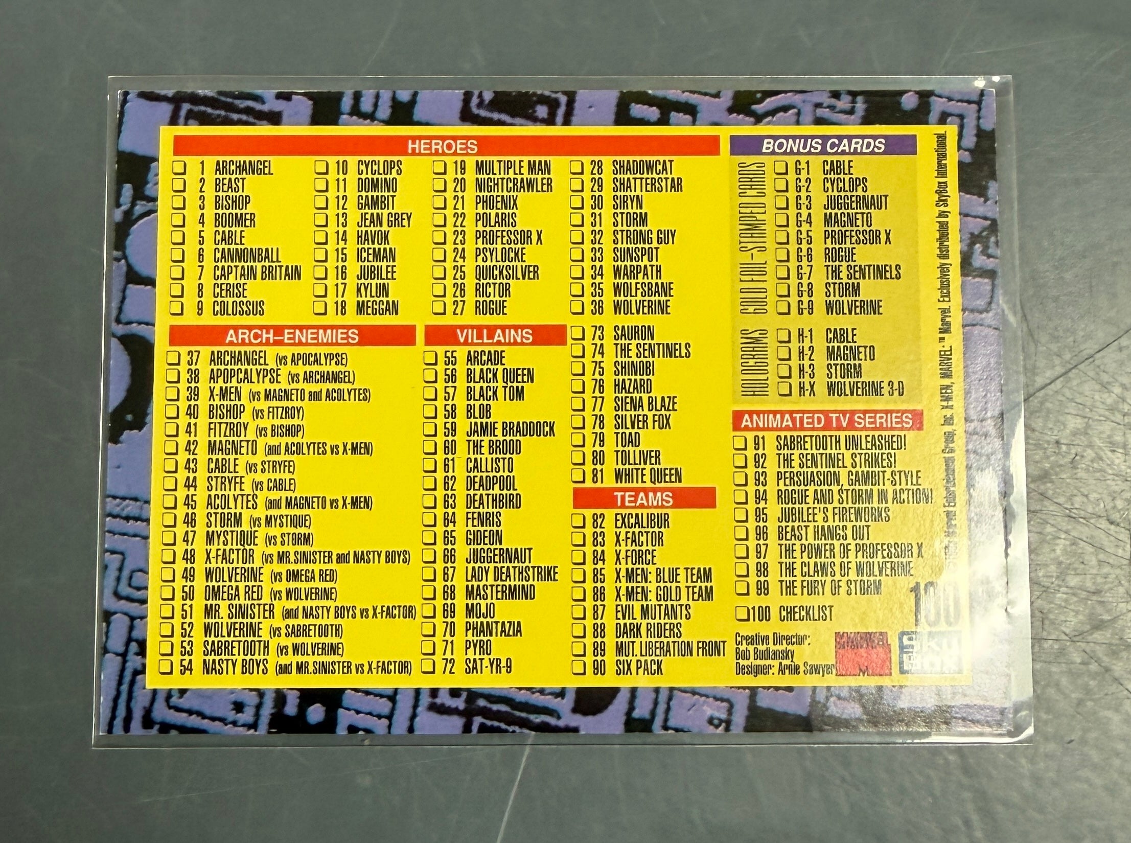 X-MEN Series 2 SkyBox Card Set - 1-100 & 9 Gold-Stamped