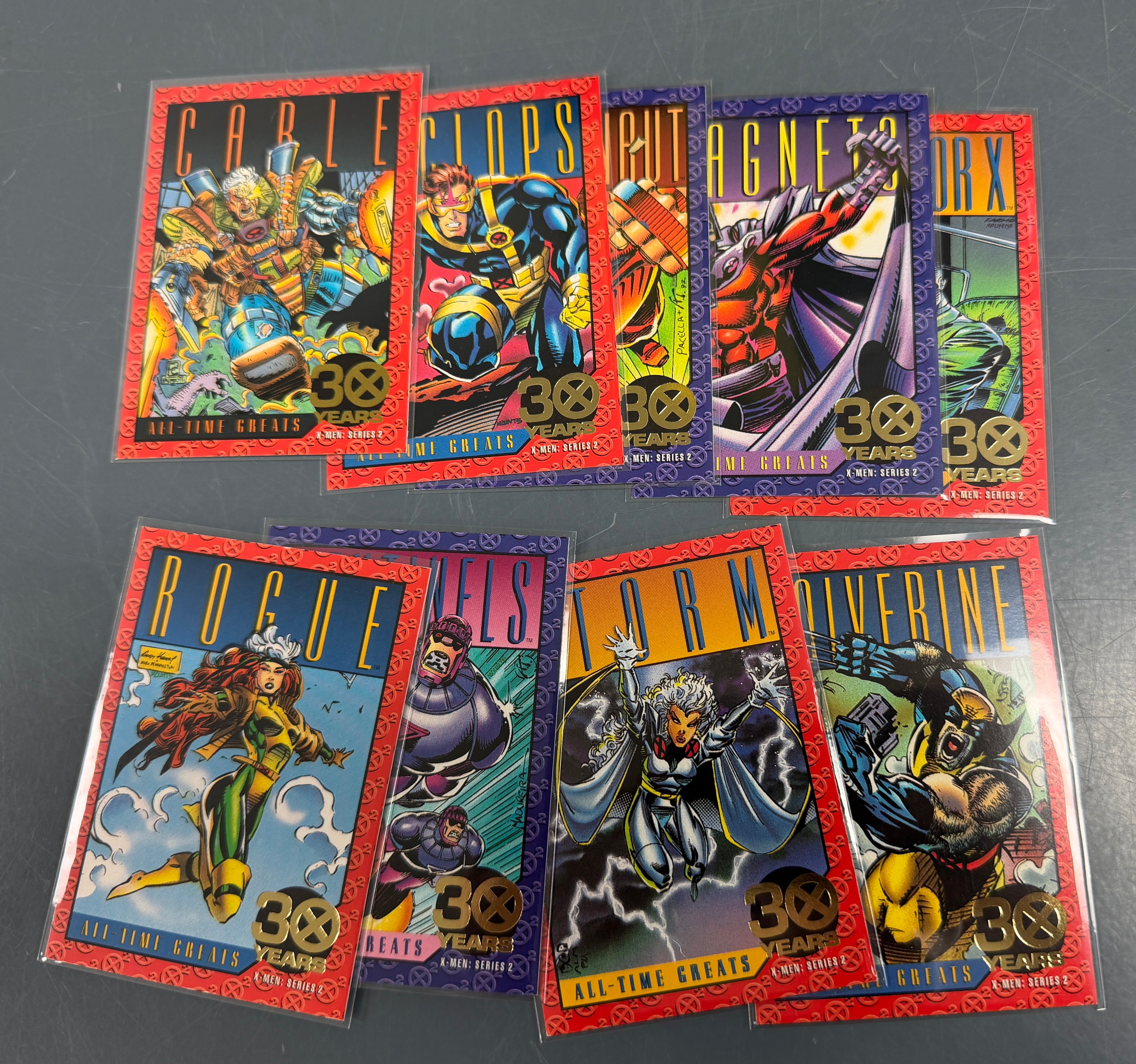 X-MEN Series 2 SkyBox Card Set - 1-100 & 9 Gold-Stamped