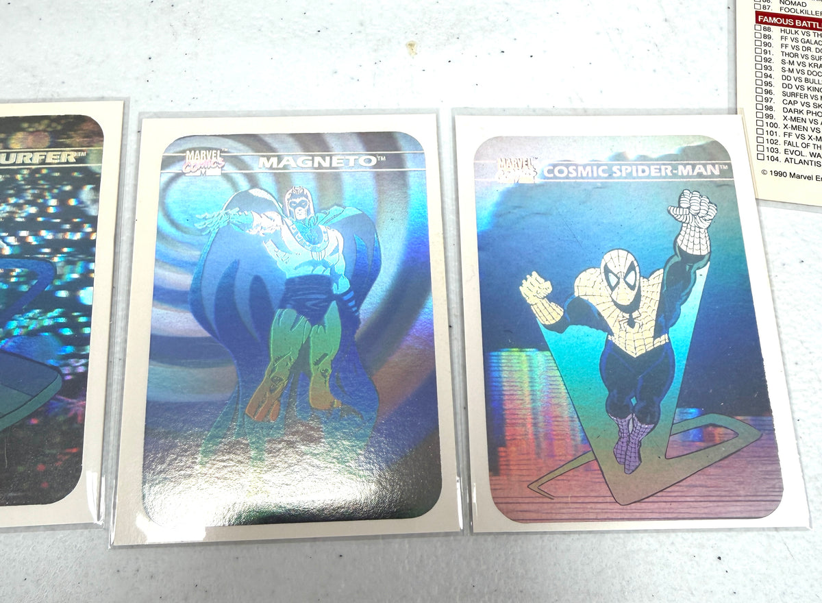 1990 Impel Marvel Comics Card Complete Set of 1-162 w/ All 5 Holograms Inserts