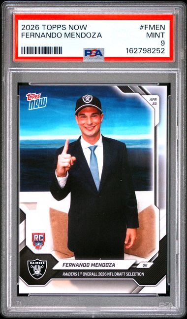 2026 TOPPS NOW #FMEN FERNANDO MENDOZA PSA 9