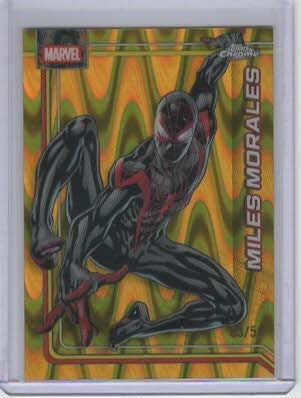 2026 Topps Chrome Marvel Comics Gold RayWave Refractor /50 Miles Morales #78