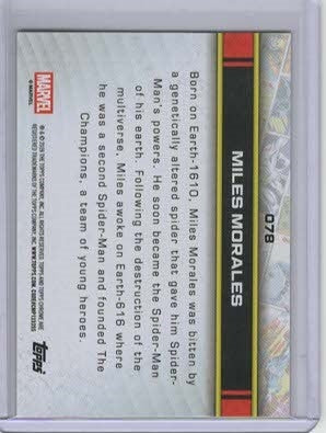 2026 Topps Chrome Marvel Comics Gold RayWave Refractor /50 Miles Morales #78