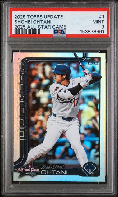 2025 TOPPS UPDATE 2025 ALL-STAR GAME #1 SHOHEI OHTANI PSA 9