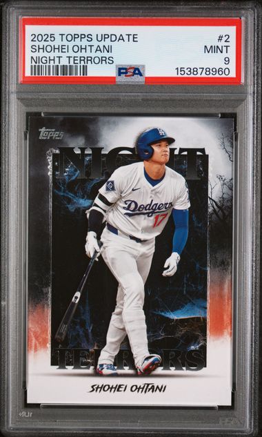 2025 TOPPS UPDATE NIGHT TERRORS #2 SHOHEI OHTANI PSA 9