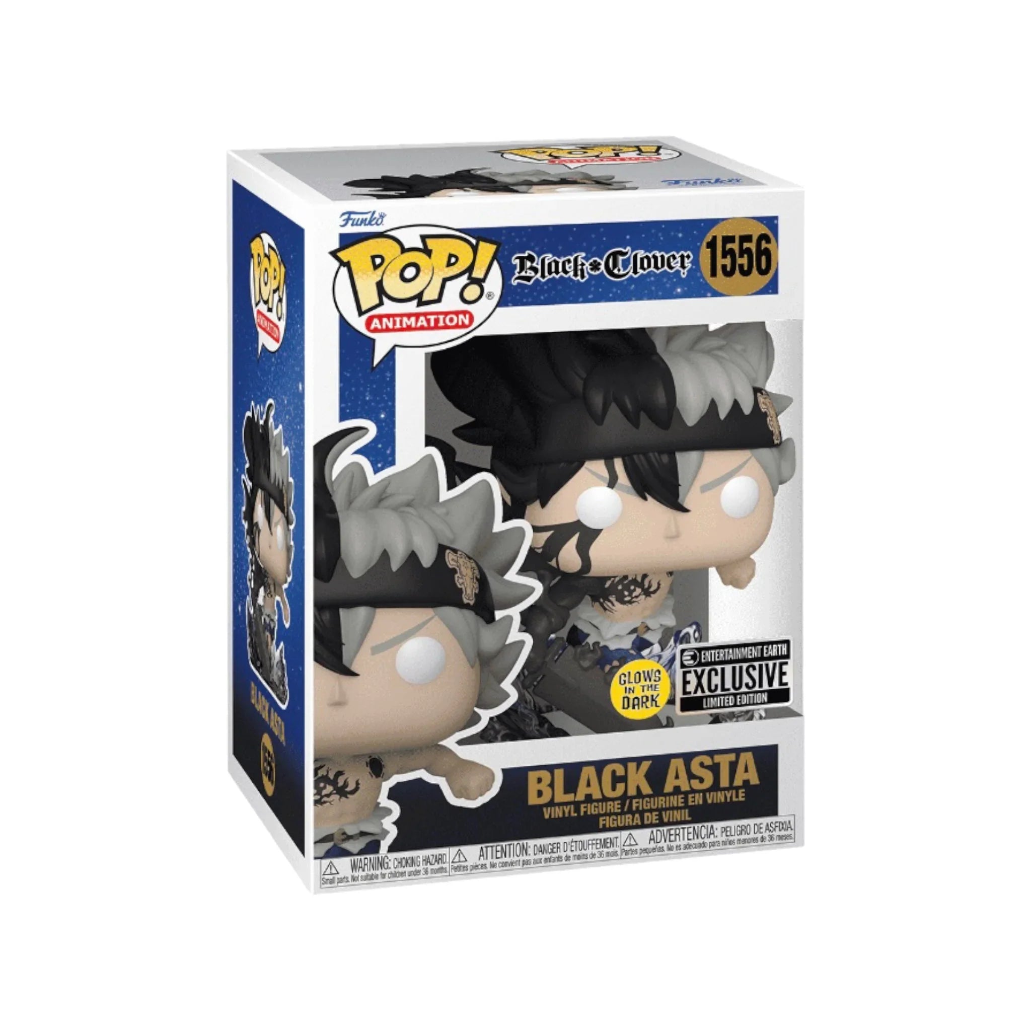Funko Pop: Animation - Black Clover - Black Asta #1556 (Glows in the Dark)