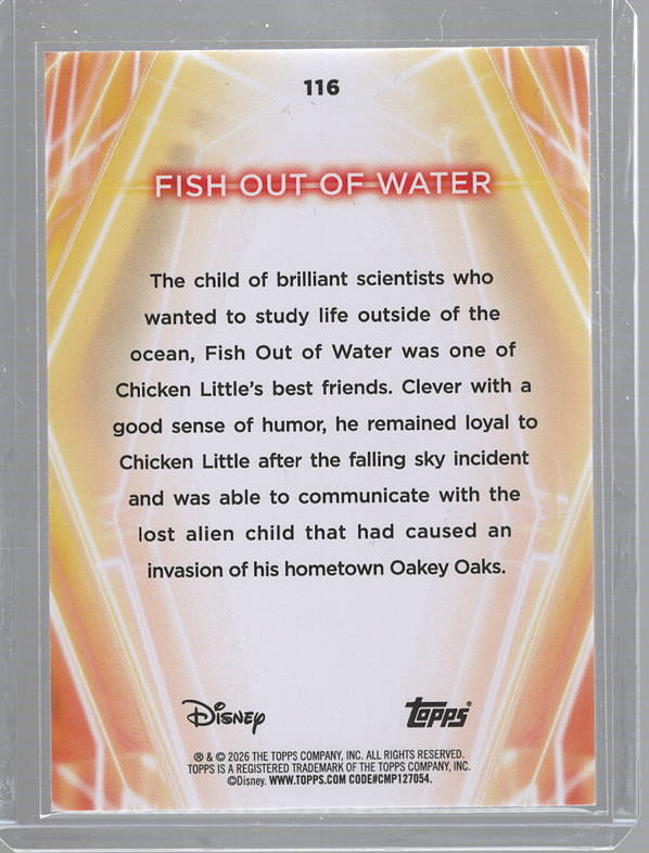 2026 Topps Disney Fish Out Of Water Pink Diamante 12/15