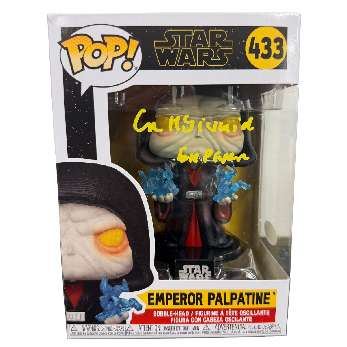 Ian McDiarmid Signed Funko Pop - Star Wars Emperor Palpatine #433 (JSA COA)