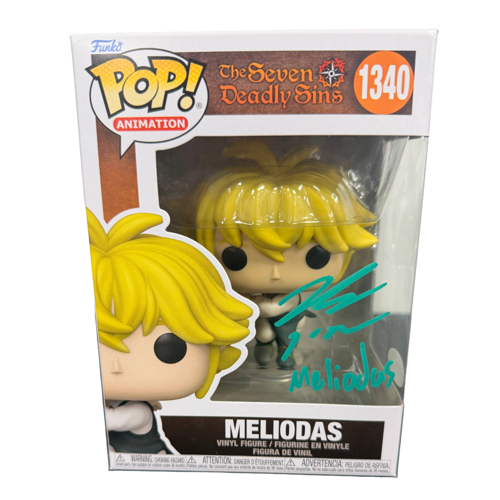 Bryce Papenbrook Signed Funko Pop! – The Seven Deadly Sins Meliodas #1340 (JSA COA)