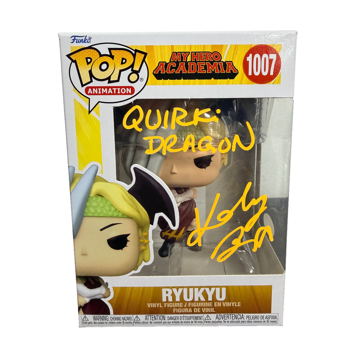 Katelyn Barr Signed Funko Pop! – My Hero Academia Ryukyu with Quote #1007 (JSA COA)