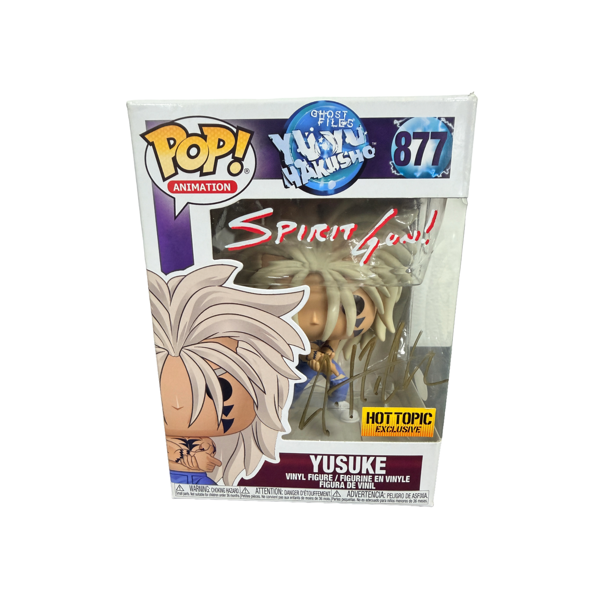 Justin Cook Signed Funko Pop! – Yu Yu Hakusho Yusuke #877 Hot Topic Exclusive (JSA COA)