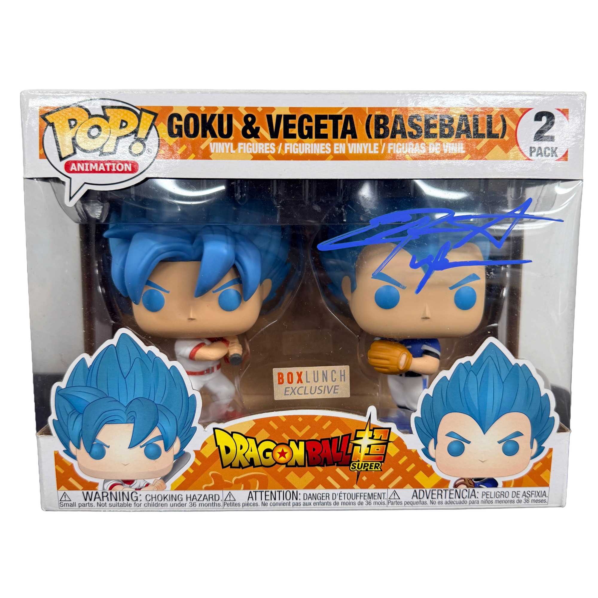 Christopher Sabat Signed Funko Pop! – Dragon Ball Goku & Vegeta 2 Pack (JSA COA) Boxlunch Exclusive