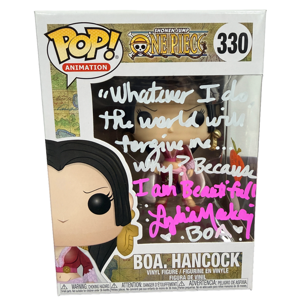 Lydia Mackay Signed Funko Pop! – One Piece Boa. Hancock with Sketch #330 (JSA COA)