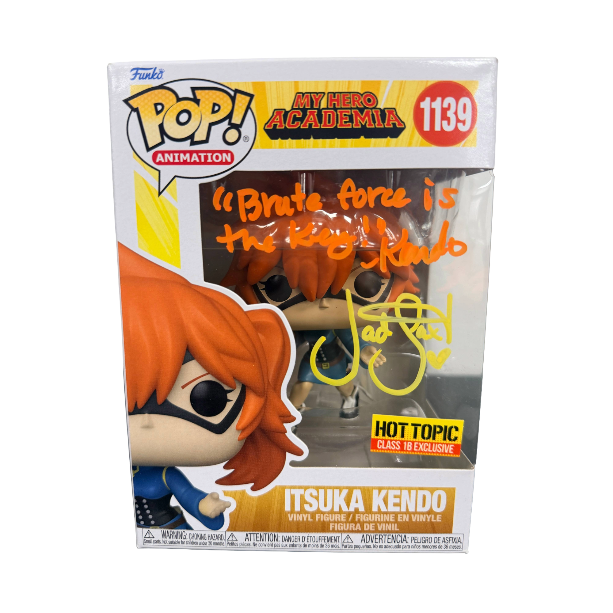Jad Saxton Signed Funko Pop! – My Hero Academia Itsuka Kendo #1139 Hot Topic Exclusive (Zobie COA)