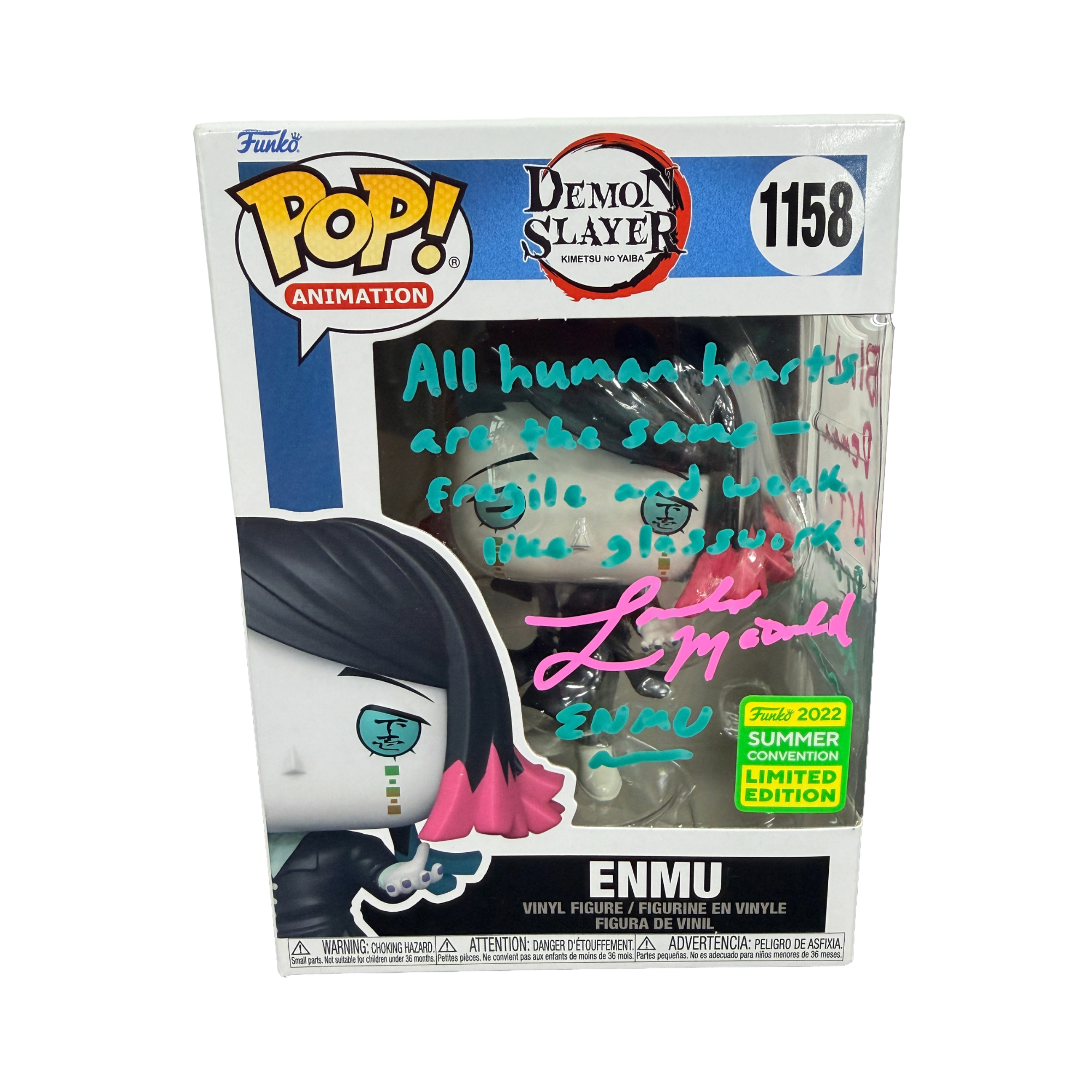 Landon McDonald Signed Funko Pop! – Demon Slayer Enmu #1158 (JSA COA)