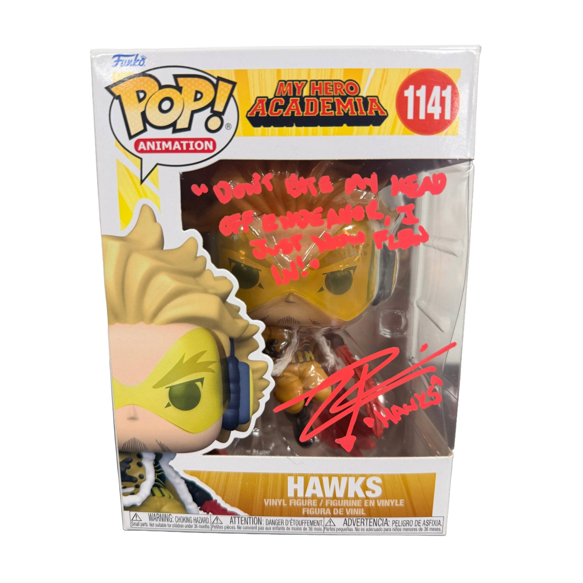 Zeno Robinson Signed Funko Pop! – My Hero Academia Hawks #1141 (JSA COA)