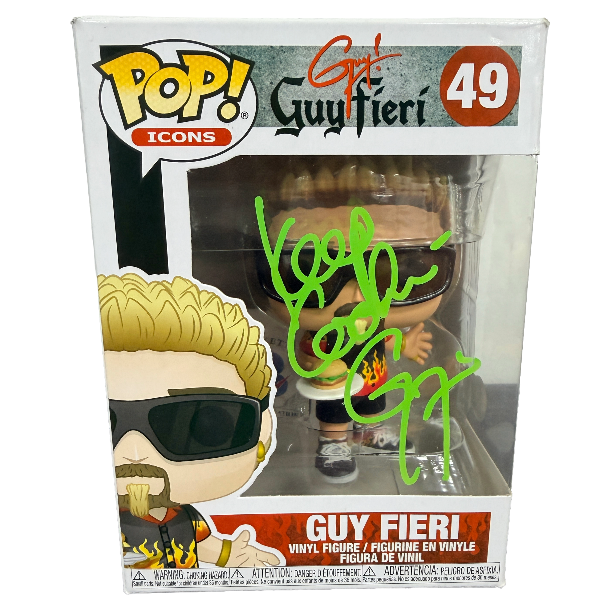 Guy Fieri Signed Funko Pop! – Guy Fieri #49 (BAS COA)