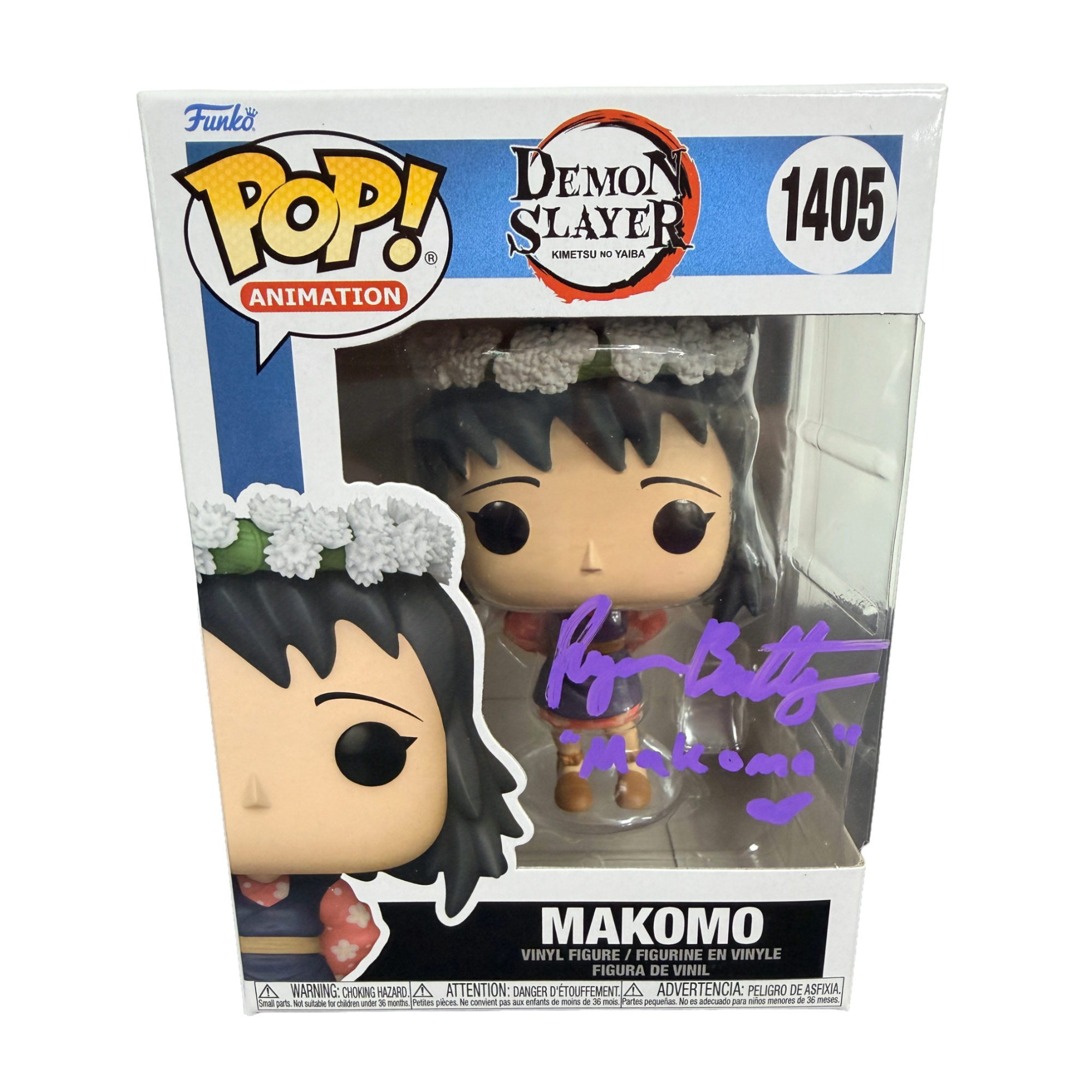 Ryan Bartley Signed Funko Pop! – Demon Slayer Makomo #1405 (MAS COA)