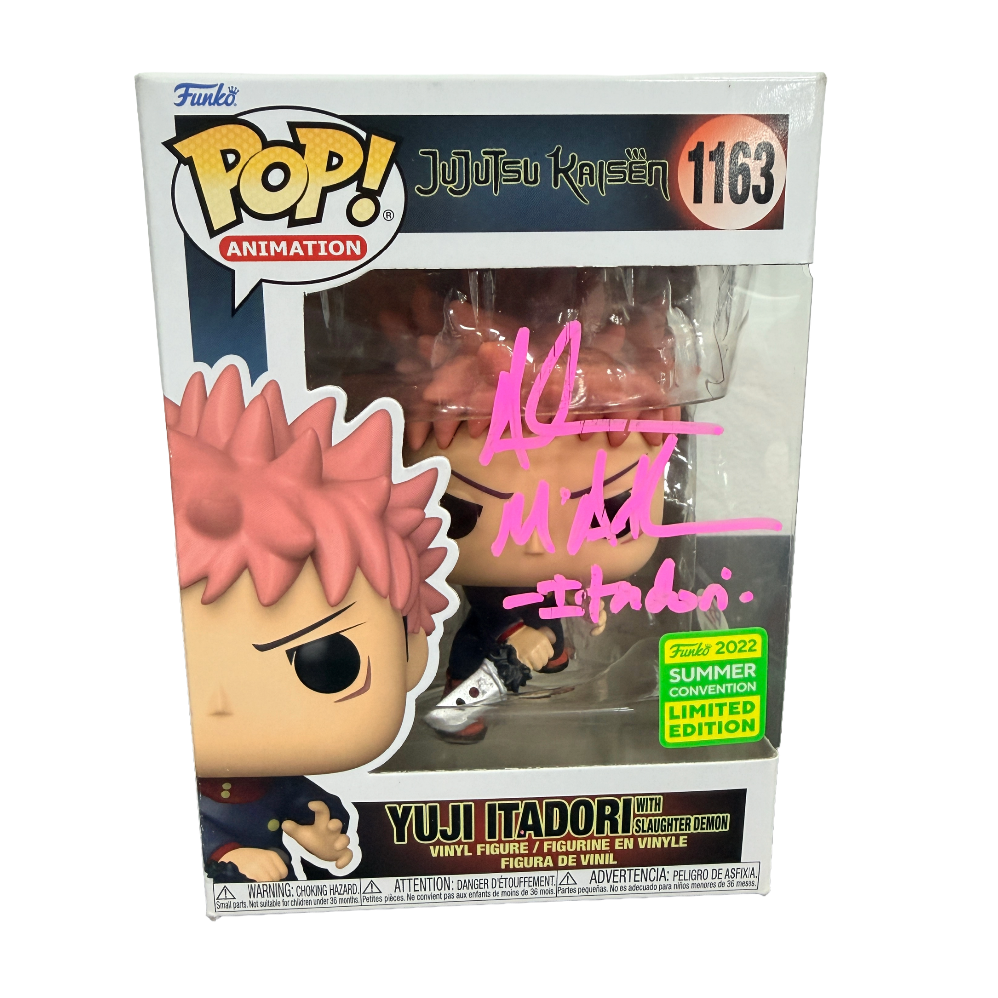 Adam Mcarthur Signed Funko Pop! – Jujutsu Kaisen Yuji Itadori with Slaughter Demon #1163 (PSA COA)