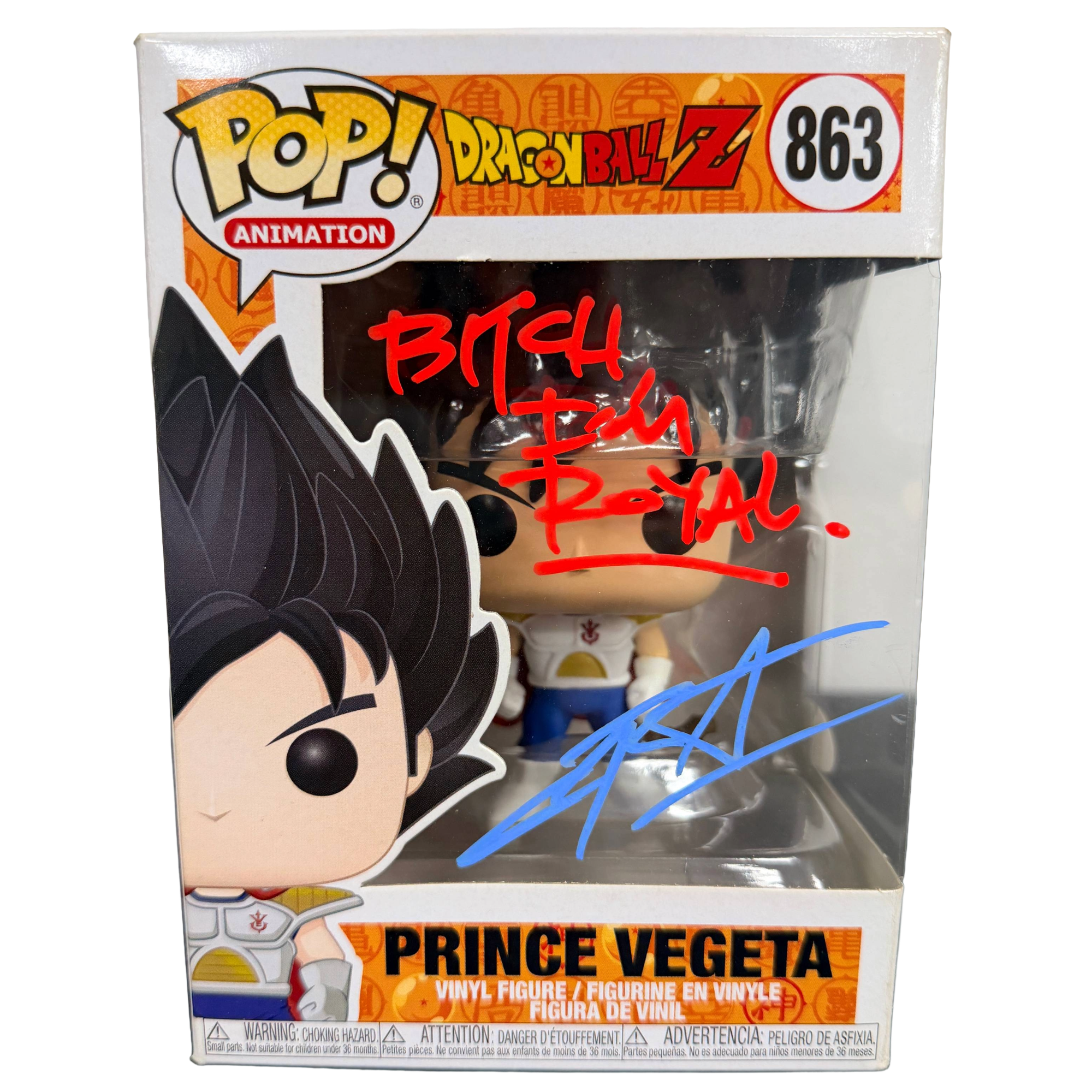 Christopher Sabat Signed Funko Pop! – Dragon Ball Z Prince Vegeta #863 (JSA COA)