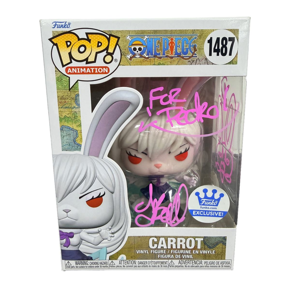 Tia Ballard Signed Funko Pop! – One Piece Carrot #1487 with Sketch (JSA COA)