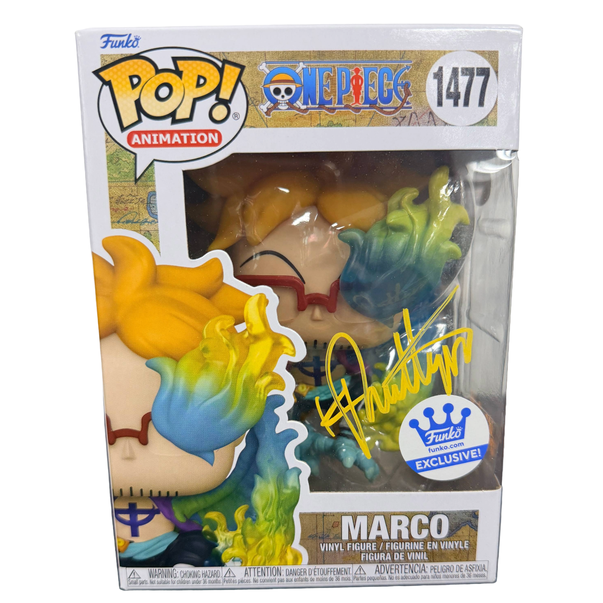 Kyle Phillips Signed Funko Pop! – One Piece Marco #1477 (JSA COA)