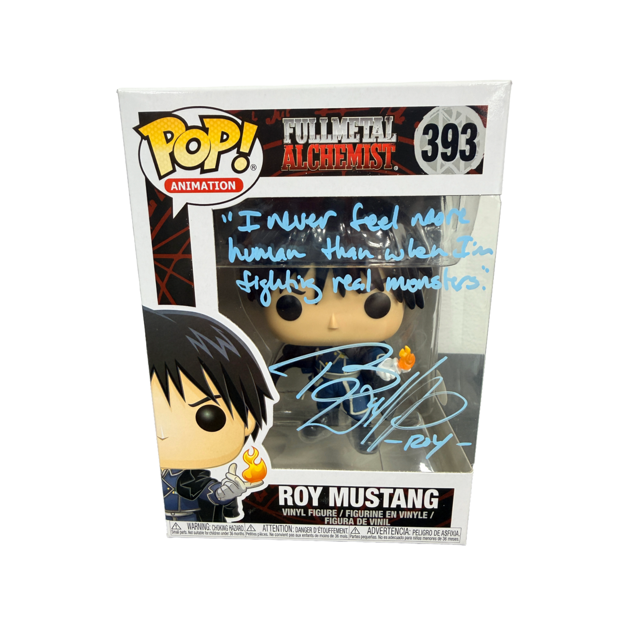 Travis Willingham Signed Funko Pop! – FullMetal Alchemist Roy Mustang #393 (JSA COA)