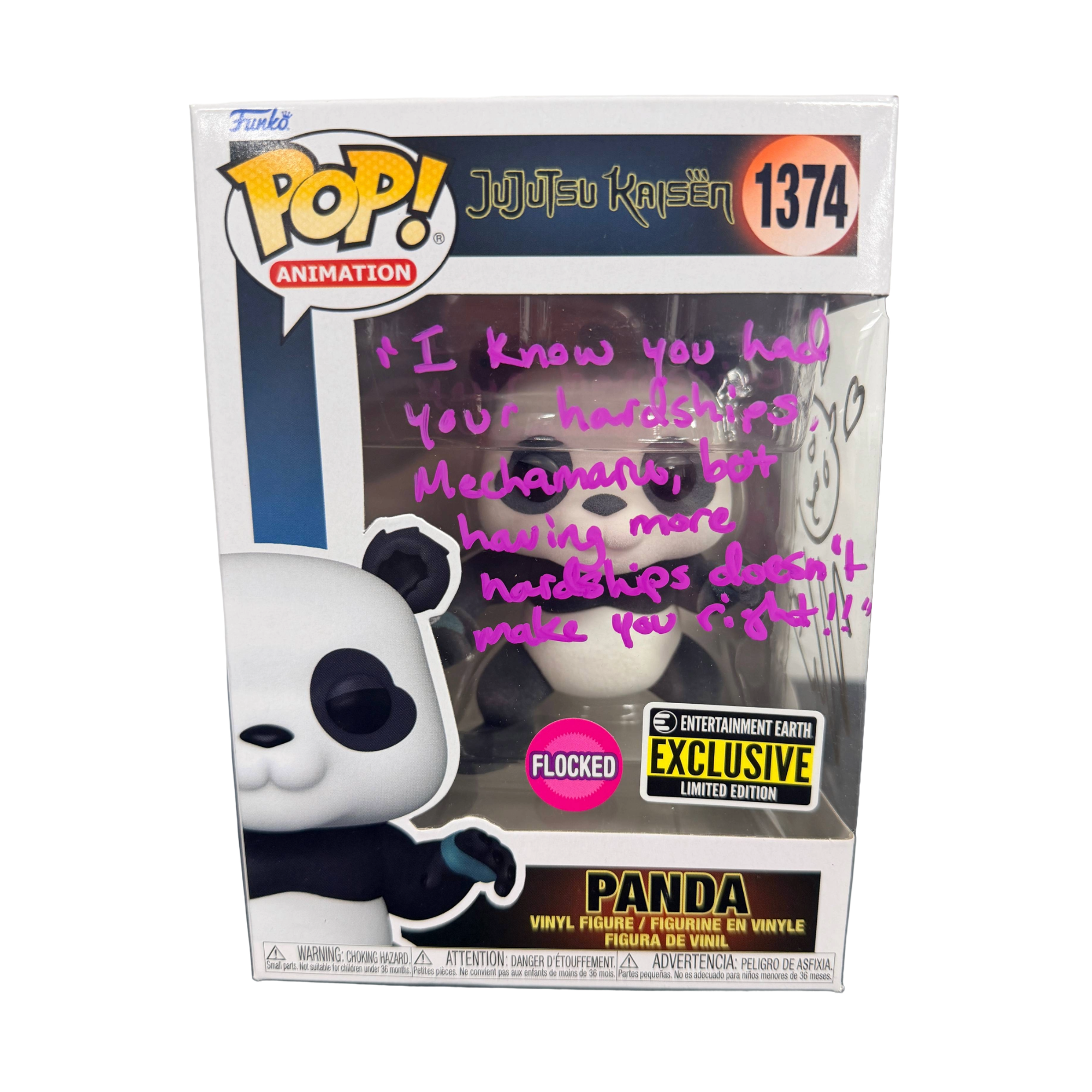Matthew David Rudd Signed Funko Pop! – Jujutsu Kaisen Panda with Sketch #1374 Entertainment Exclusive  (JSA COA)