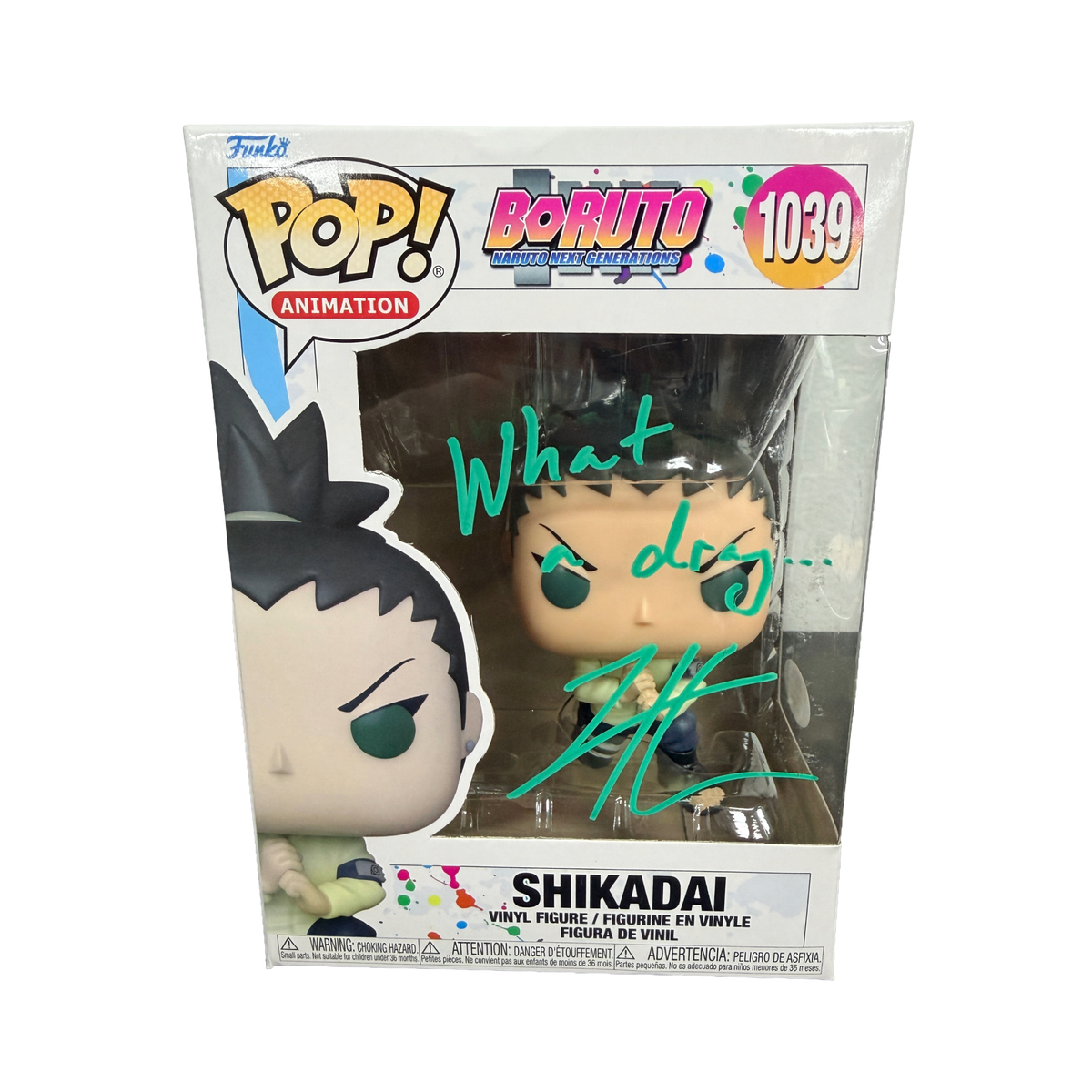 Todd Haberkorn Signed Funko Pop! – Boruto Shikadai #1039 (PSA COA)