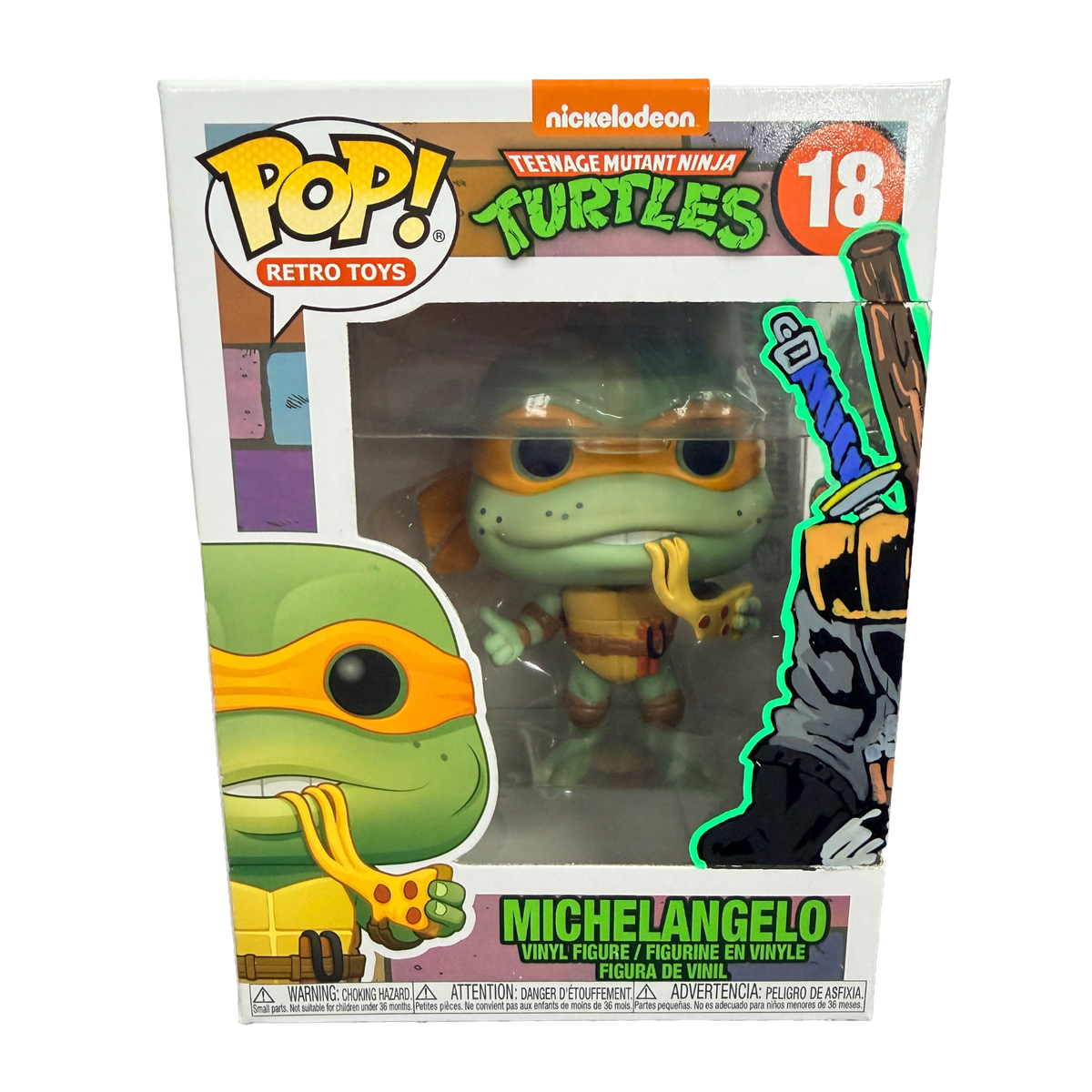 Funko POP – Retro Toys - Teenage Mutant Ninja Turtles MichaelAngelo Figure #18 SKETCHED Meraki (Copy)
