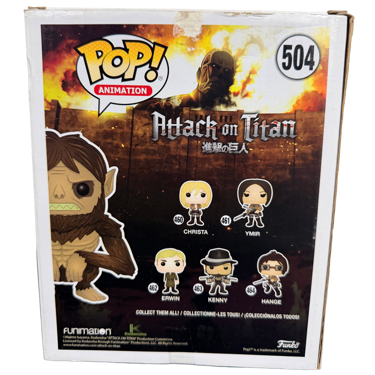 Funko Pop: Animation - Attack on Titan - Beast Titan Figure #504 Hot Topic Exclusive