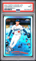 2024 TOPPS CHROME UPDATE 1989 TOPPS BASEBALL #5 YOSHINOBU YAMAMOTO PSA 9