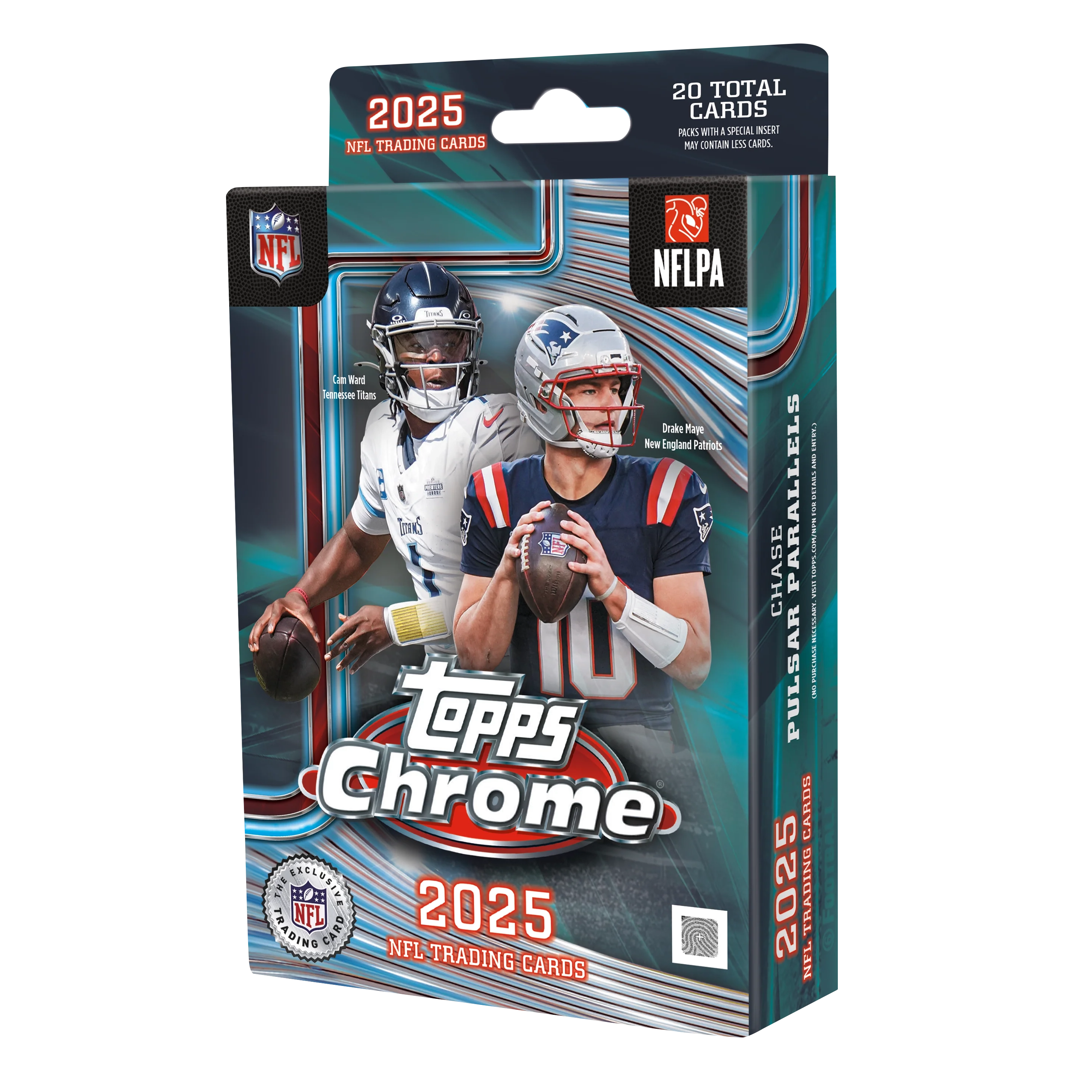 2025 NFL Topps Chrome Football Hanger Box (1 Pack)