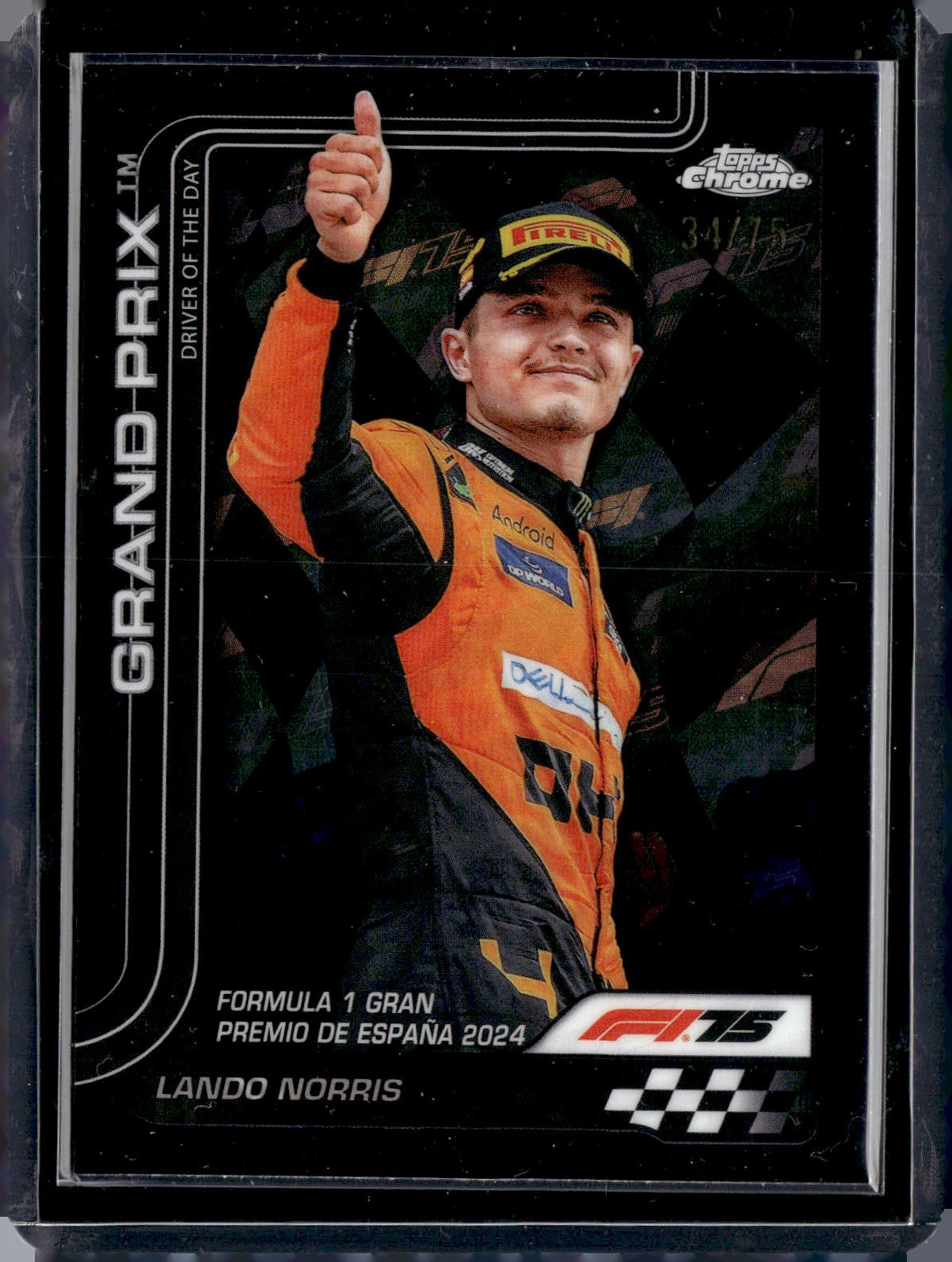 2025 Topps Chrome F1 Formula 1 Lando Norris /75 Grand Prix