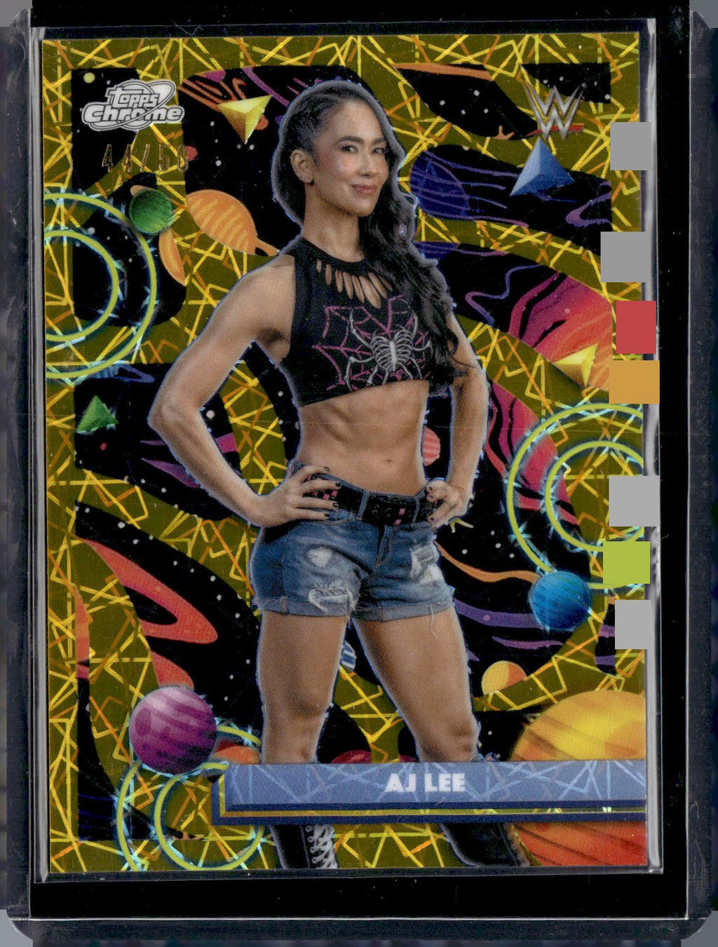 2026 Topps Chrome WWE AJ Lee #66 Gold /50
